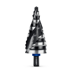 ЗУБР BLACK FORCE 6-38мм, 12 ступеней, винтовая проточка, сверло ступенчатое, ПРОФЕССИОНАЛ / 29671-6-38-12